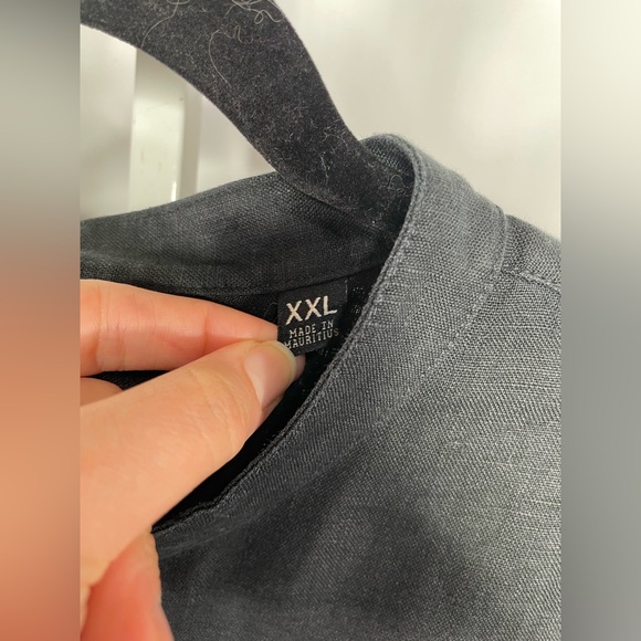 Todd Snyder Baird McNutt Irish Linen Shirt Men’s XXL Black Button Up Long Sleeve - Picture 6 of 15